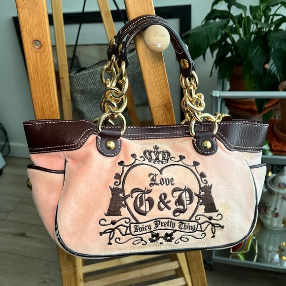 Y2K Juicy Couture "Pretty Thing" Mini Velour Bag - Picture 3 of 14